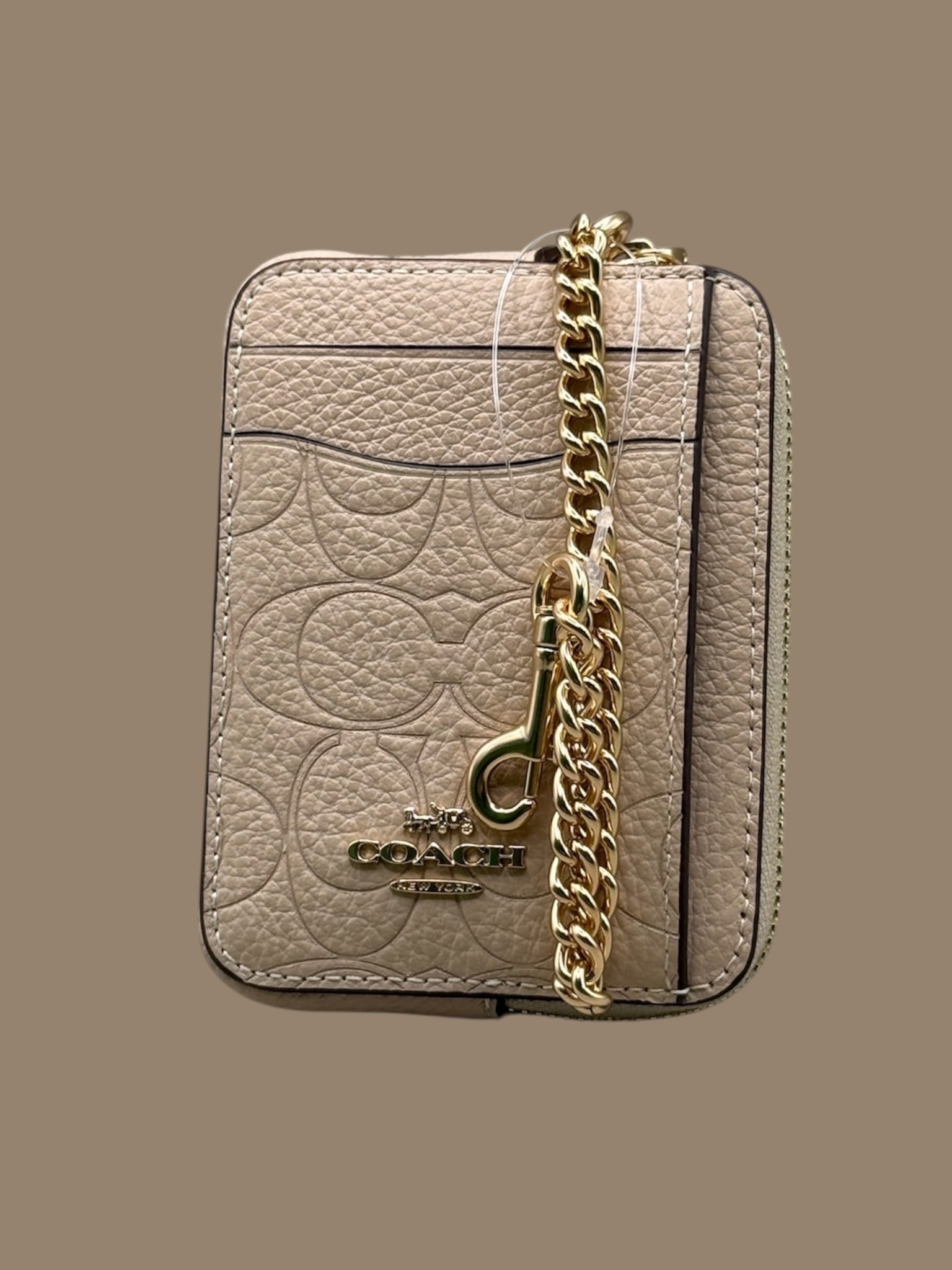 Tarjetero Coach Beige
